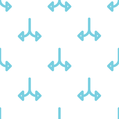 Ayırıcı ok şekilleri açık mavi renkte kusursuz vektör deseni