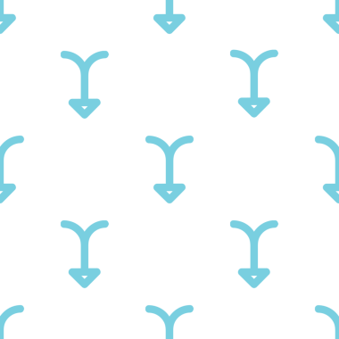 Açık mavi çift aşağı doğru ok deseni tekrarlanıyor