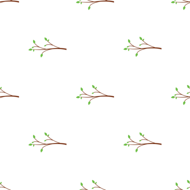 Taze Yeşil Yapraklı Ağaç Dalları Şekilsiz Şablon