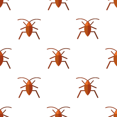 Basit düz hamamböcekleri vektör arka planına sahip kusursuz desen