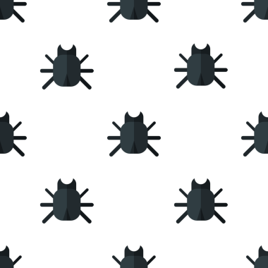 Minimalist stilize böcekler ile kusursuz vektör deseni