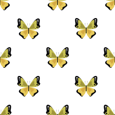 Şekillendirilmiş kelebek resimli kusursuz vektör deseni