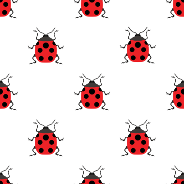 Çocuklar ve çocuklar için sevimli uğurböceği desenli tasarım