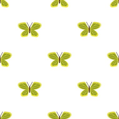 Şirin yeşil kelebek desensiz desen dizaynı
