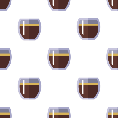 Kahve fincanları kusursuz desenli vektör görüntüsü
