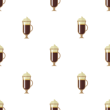 Arka plan tasarımı için İrlanda kahve bardakları ile kusursuz desen