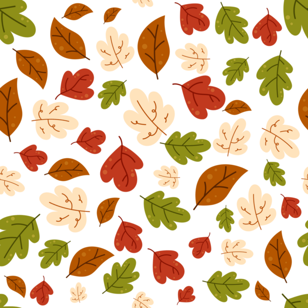 Kumaş ve ambalaj kağıtları için renkli yapraklarla kusursuz sonbahar deseni
