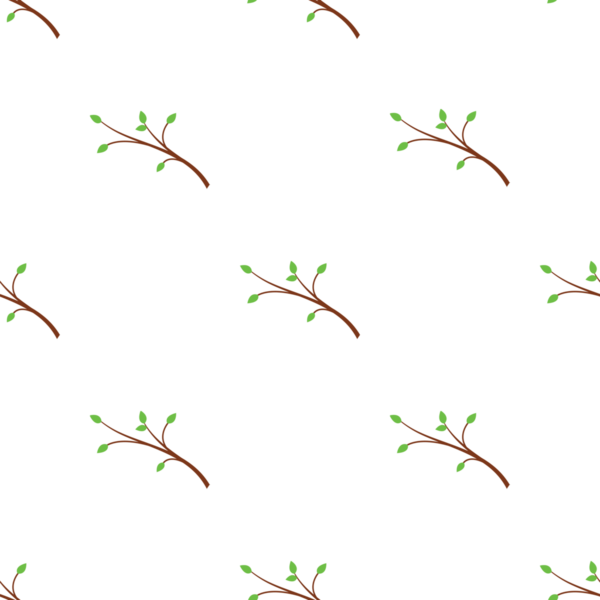Bahar ağacı dalları ve yeşil yapraklı kusursuz botanik desen