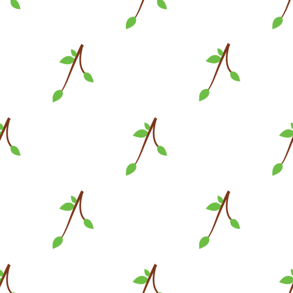 Yeşil yapraklı ve beyaz arkaplanda dallı kusursuz desen