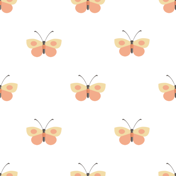 Pastel renklerde hassas kelebek deseni, kusursuz vektör tasarımı