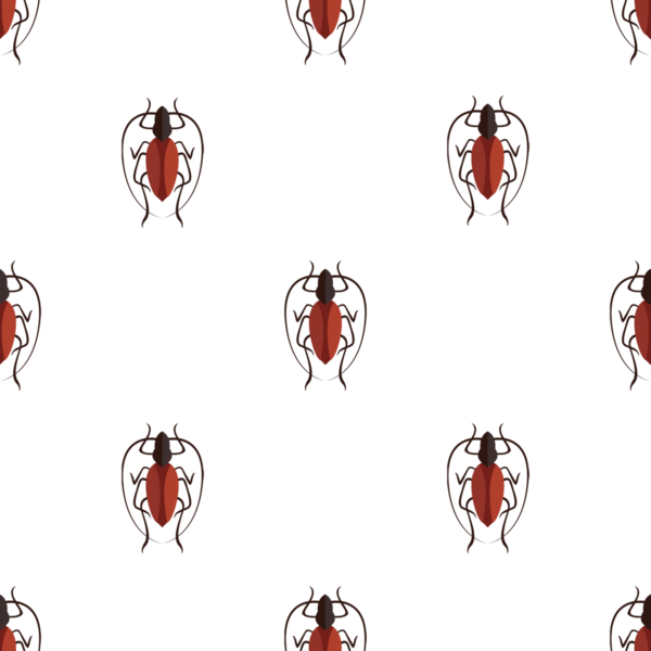 Beyaz arka planda kahverengi böcekli kusursuz vektör deseni