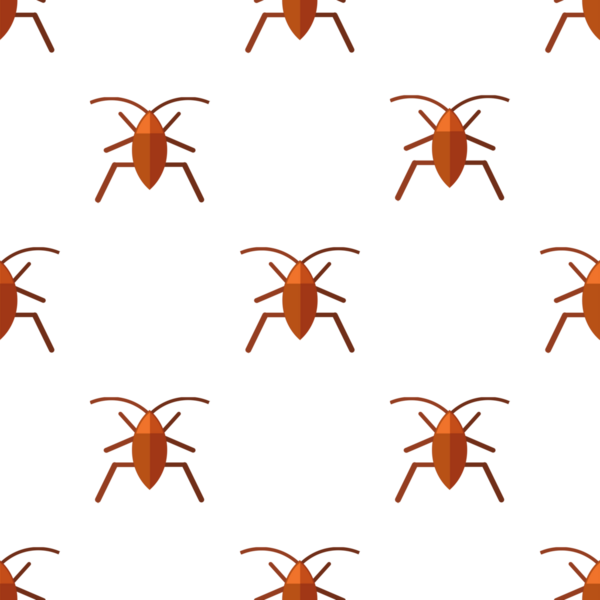Basit düz hamamböcekleri vektör arka planına sahip kusursuz desen