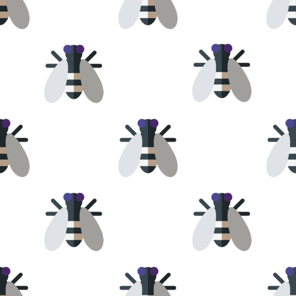 Düz simgelerin kusursuz deseni arkaplan tasarımı için sinek vektörü