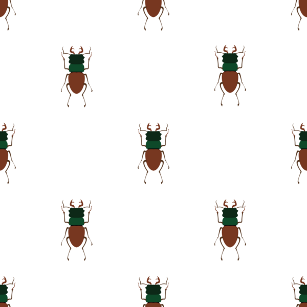 Beyaz arka planda biçimlendirilmiş böcek çizimlerinin kusursuz deseni