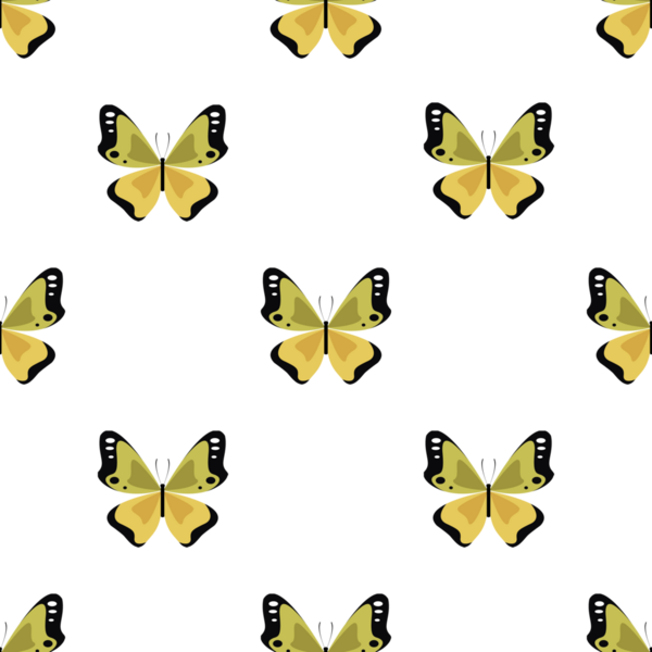 Şekillendirilmiş kelebek resimli kusursuz vektör deseni