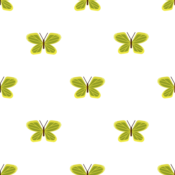 Şirin yeşil kelebek desensiz desen dizaynı
