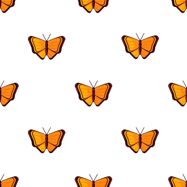Turuncu kelebek pürüzsüz desen tasarımı