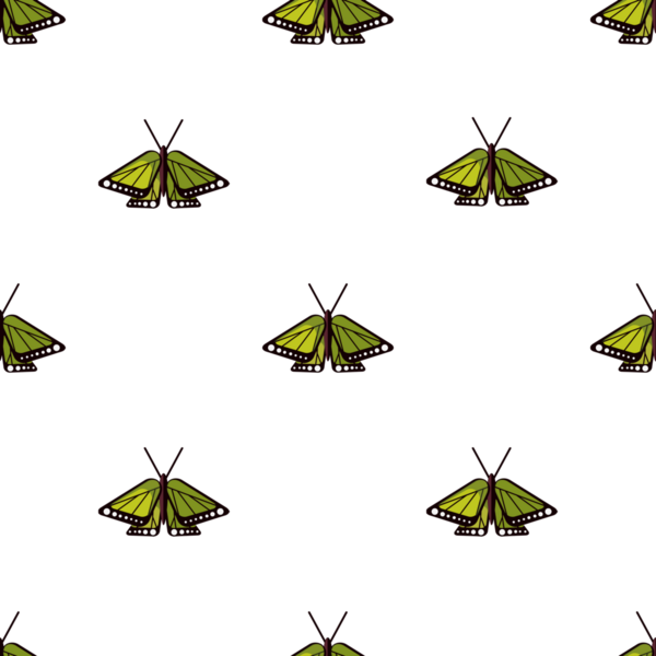 Yeşil kelebek pürüzsüz desen tasarımı