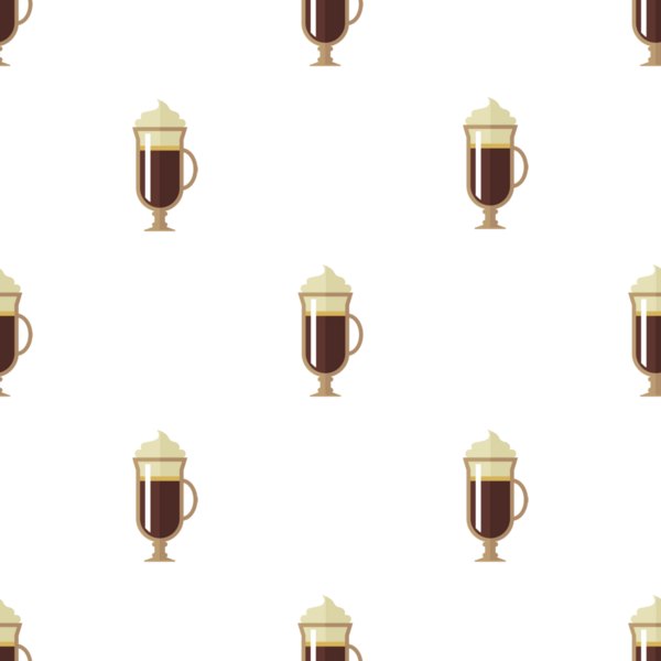 Arka plan tasarımı için İrlanda kahve bardakları ile kusursuz desen