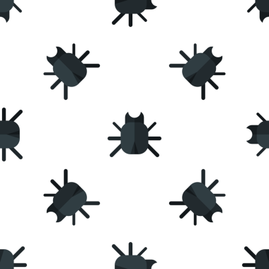 Soyut böcek böceği beyaz üzerinde izole edilmiş kusursuz desen vektörü