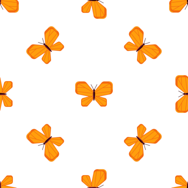 Turuncu kelebek pürüzsüz desen tasarımı