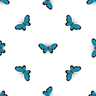 Kusursuz mavi kelebek deseni