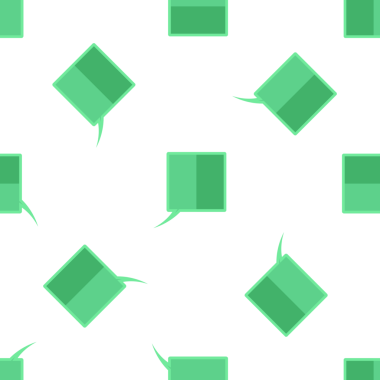 İletişim Konsepti için Kusursuz Yeşil Konuşma Kabarcıkları Deseni