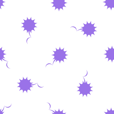 Mor virüs silueti dizaynlı kusursuz desen vektörü