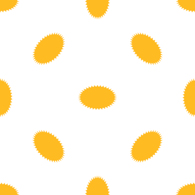 Beyaz arka planda, kusursuz, soyut, sarı oval çıkıntılar.