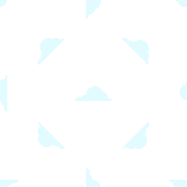 Beyaz arkaplan dizaynı üzerinde şirin mavi bulutlar olan kusursuz desen