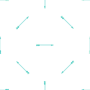 Beyaz arkaplan vektör resmi üzerinde açık mavi okların kusursuz deseni