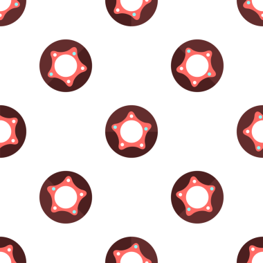 Yıldız şekilli dolgu tasarımı olan kusursuz biçimlendirilmiş donut deseni