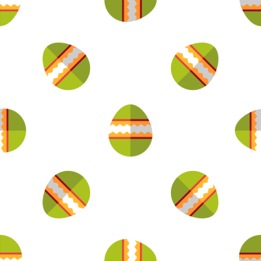 Renkli yeşil süslemeli paskalya yumurtaları resimli pürüzsüz desen