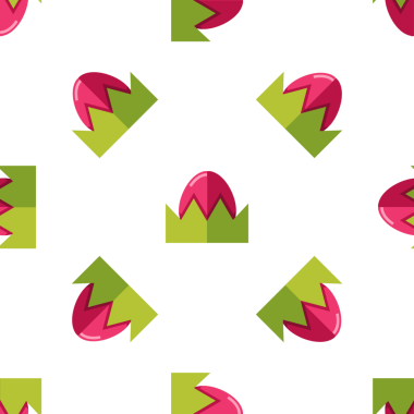 Paskalya yumurtası ve çimen şekilli elementlerle kusursuz vektör deseni