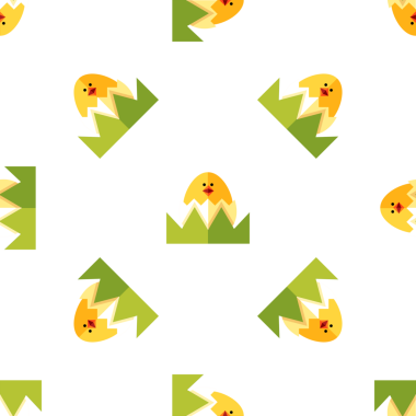 Yumurta tasarımından çıkan sevimli bir civcivin kusursuz desenli taşıyıcısı.