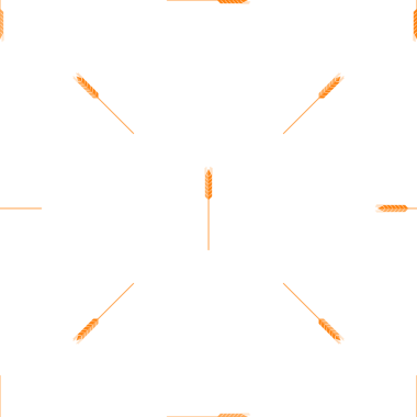 Tarımsal tasarım için kusursuz buğday kulaklı vektör arkaplanı deseni