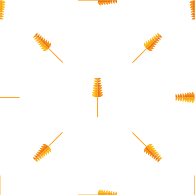 Altın buğday kulaklı vektör çiziminin kusursuz deseni