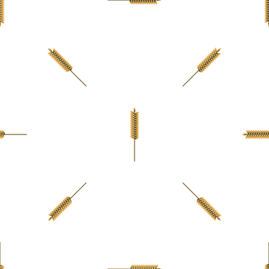 Beyaz arka planda kusursuz buğday deseni, vektör sanatı
