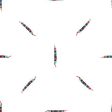 Beyaz arkaplanda parlak, tuhaf tüylü çizimlerin kusursuz deseni