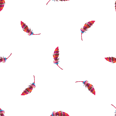 Beyaz arka planda renksiz dekoratif tüylerin kusursuz deseni