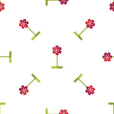 Dekorasyon arka planı için soyut kırmızı çiçekleri olan pürüzsüz desen