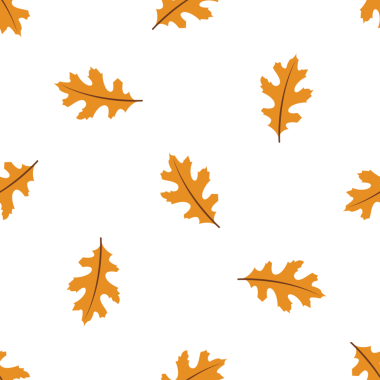 Kusursuz sonbahar yaprakları desen arka plan, meşe yaprağı tasarımı, vektör