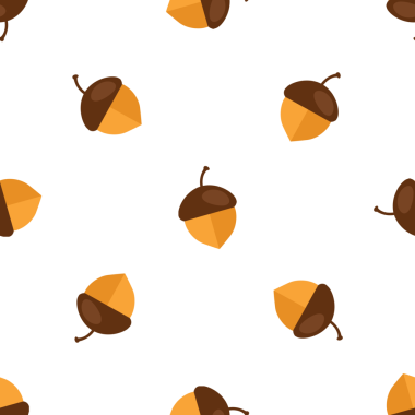 Palamut vektör illüstrasyonlu kusursuz desen, sonbahar arkaplanı