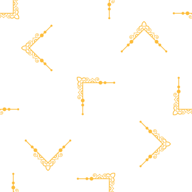 Dekoratif elementler için zarif, altın bir köşe.