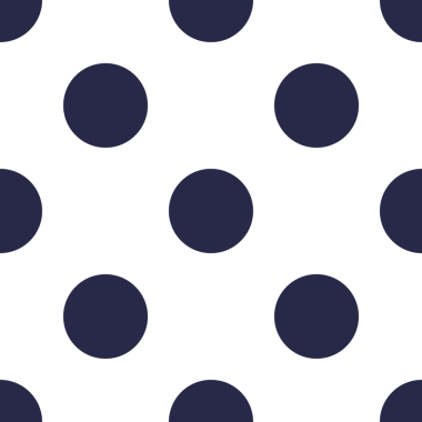 Klasik lacivert puantiyeli beyaz arka planda noktasız desen
