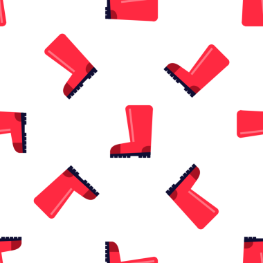 Kırmızı lastik çizmeli kusursuz desen, yağmur mevsimi tasarımları için mükemmel.