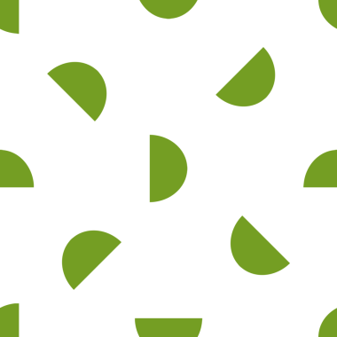 Beyaz arkaplan dizaynı üzerinde yeşil yarı daire şekillerinin kusursuz deseni