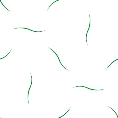 Beyaz zemin üzerinde yeşil kıvrımlı çizgileri olan minimalist pürüzsüz desen