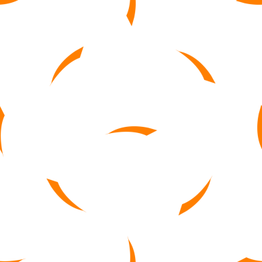 Beyaz arkaplanda turuncu kıvrımlı şekiller olan soyut, pürüzsüz desen tasarımı