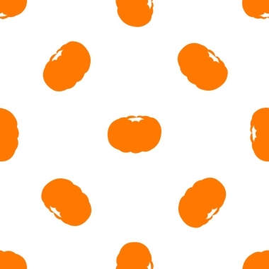 Tekstil tasarımı için turuncu ve beyaz kabaklı kusursuz desen